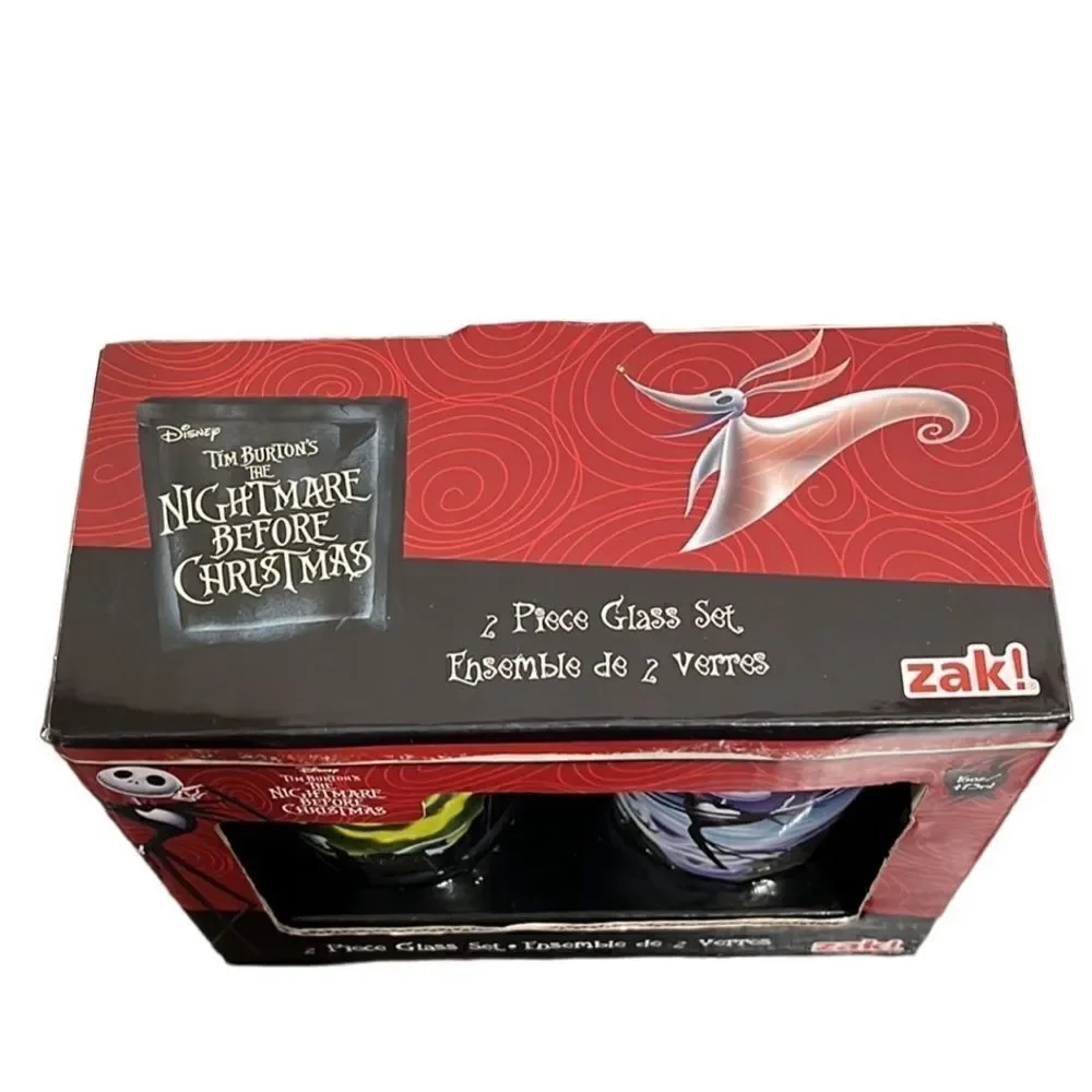 The Nightmare Before Christmas 2-Pc 16 oz Glassware Set